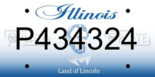 P434324 Illinois License Plate