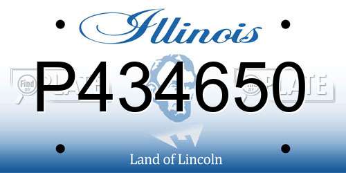 P434650 Illinois License Plate