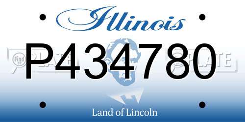P434780 Illinois License Plate