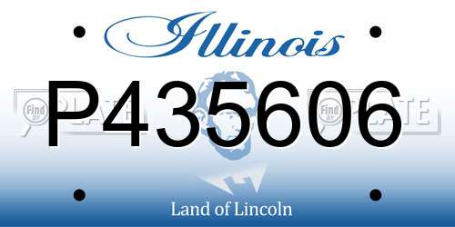 P435606 Illinois License Plate