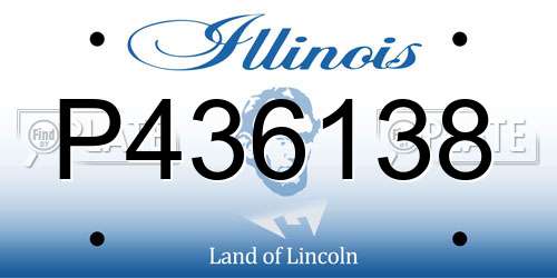 P436138 Illinois License Plate