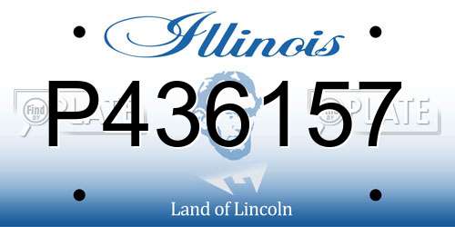 P436157 Illinois License Plate