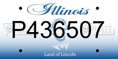 P436507 Illinois License Plate