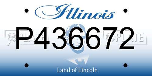 P436672 Illinois License Plate