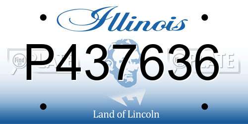 P437636 Illinois License Plate