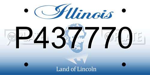 P437770 Illinois License Plate