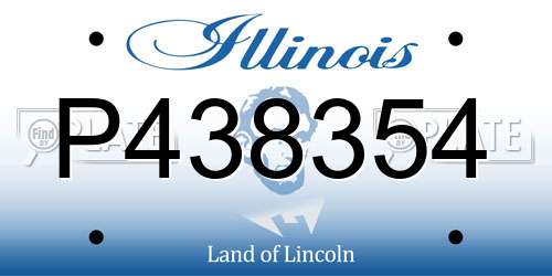 P438354 Illinois License Plate