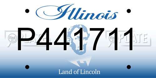 P441711 Illinois License Plate