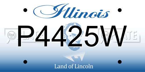 P4425W Illinois License Plate