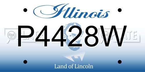 P4428W Illinois License Plate