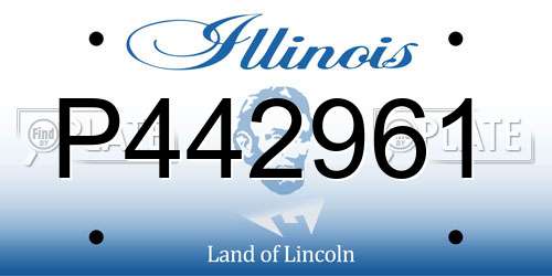 P442961 Illinois License Plate