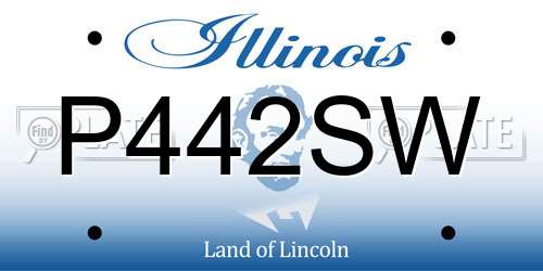 P442SW Illinois License Plate