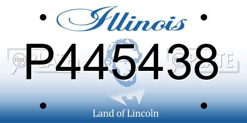 P445438 Illinois License Plate