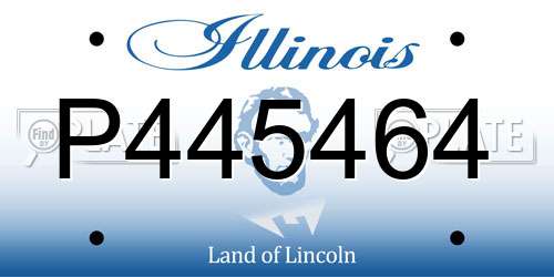 P445464 Illinois License Plate