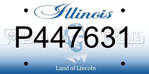 P447631 Illinois License Plate