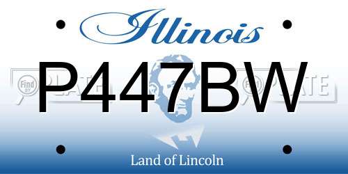 P447BW Illinois License Plate