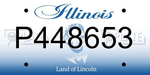 P448653 Illinois License Plate