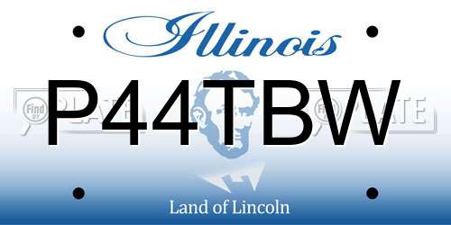P44TBW Illinois License Plate