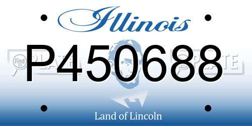 P450688 Illinois License Plate
