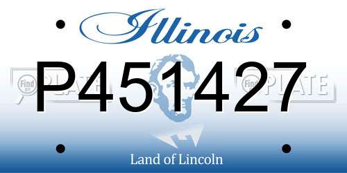P451427 Illinois License Plate