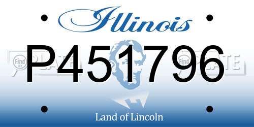 P451796 Illinois License Plate