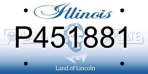P451881 Illinois License Plate