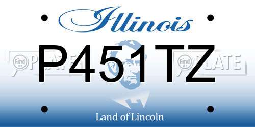 P451TZ Illinois License Plate