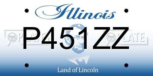 P451ZZ Illinois License Plate