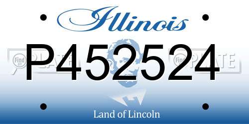 P452524 Illinois License Plate