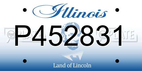 P452831 Illinois License Plate