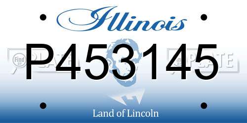 P453145 Illinois License Plate