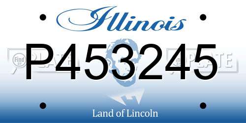 P453245 Illinois License Plate