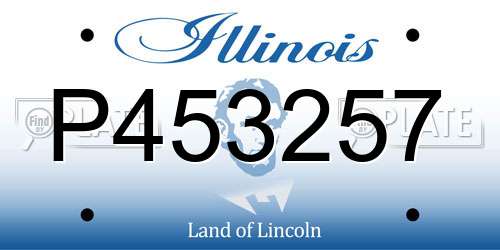 P453257 Illinois License Plate