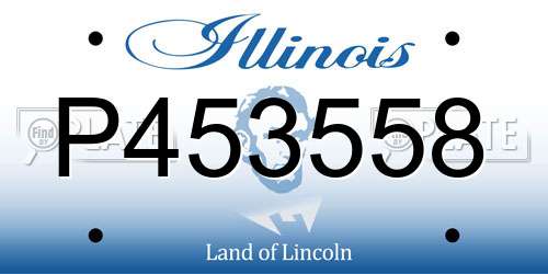 P453558 Illinois License Plate
