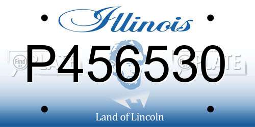 P456530 Illinois License Plate
