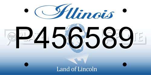 P456589 Illinois License Plate