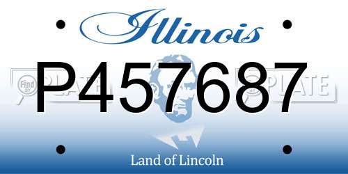 P457687 Illinois License Plate