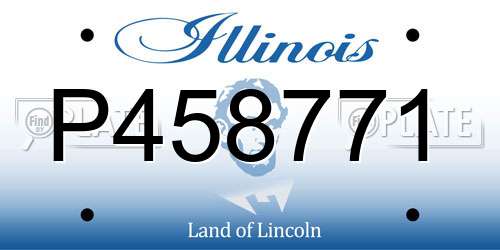 P458771 Illinois License Plate
