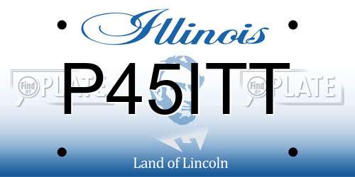 P45ITT Illinois License Plate