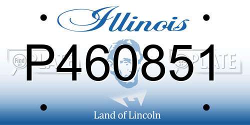 P460851 Illinois License Plate