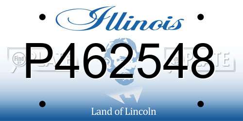 P462548 Illinois License Plate