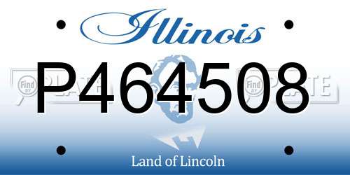 P464508 Illinois License Plate