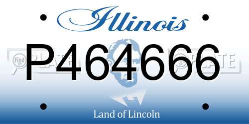 P464666 Illinois License Plate
