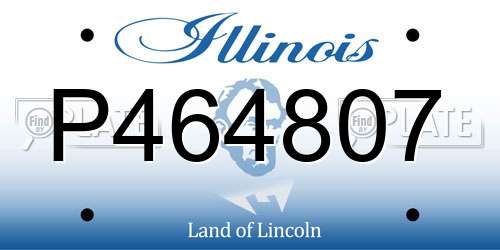 P464807 Illinois License Plate