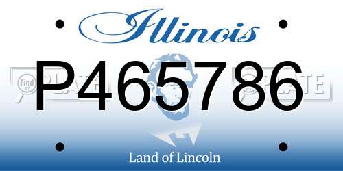 P465786 Illinois License Plate