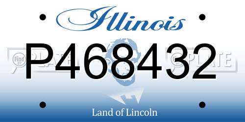 P468432 Illinois License Plate