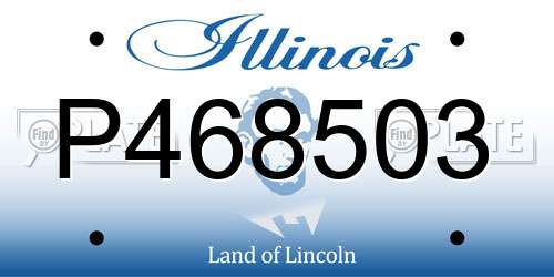P468503 Illinois License Plate