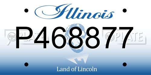 P468877 Illinois License Plate