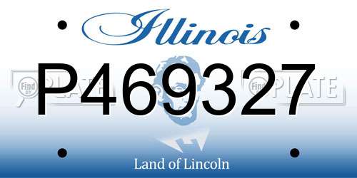P469327 Illinois License Plate