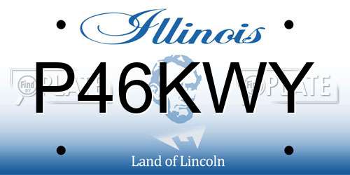 P46KWY Illinois License Plate